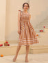 Printed Pure Cotton Fit & Flared Ethnic Dress